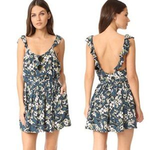 Free People "Dear You" Teal Floral Mini